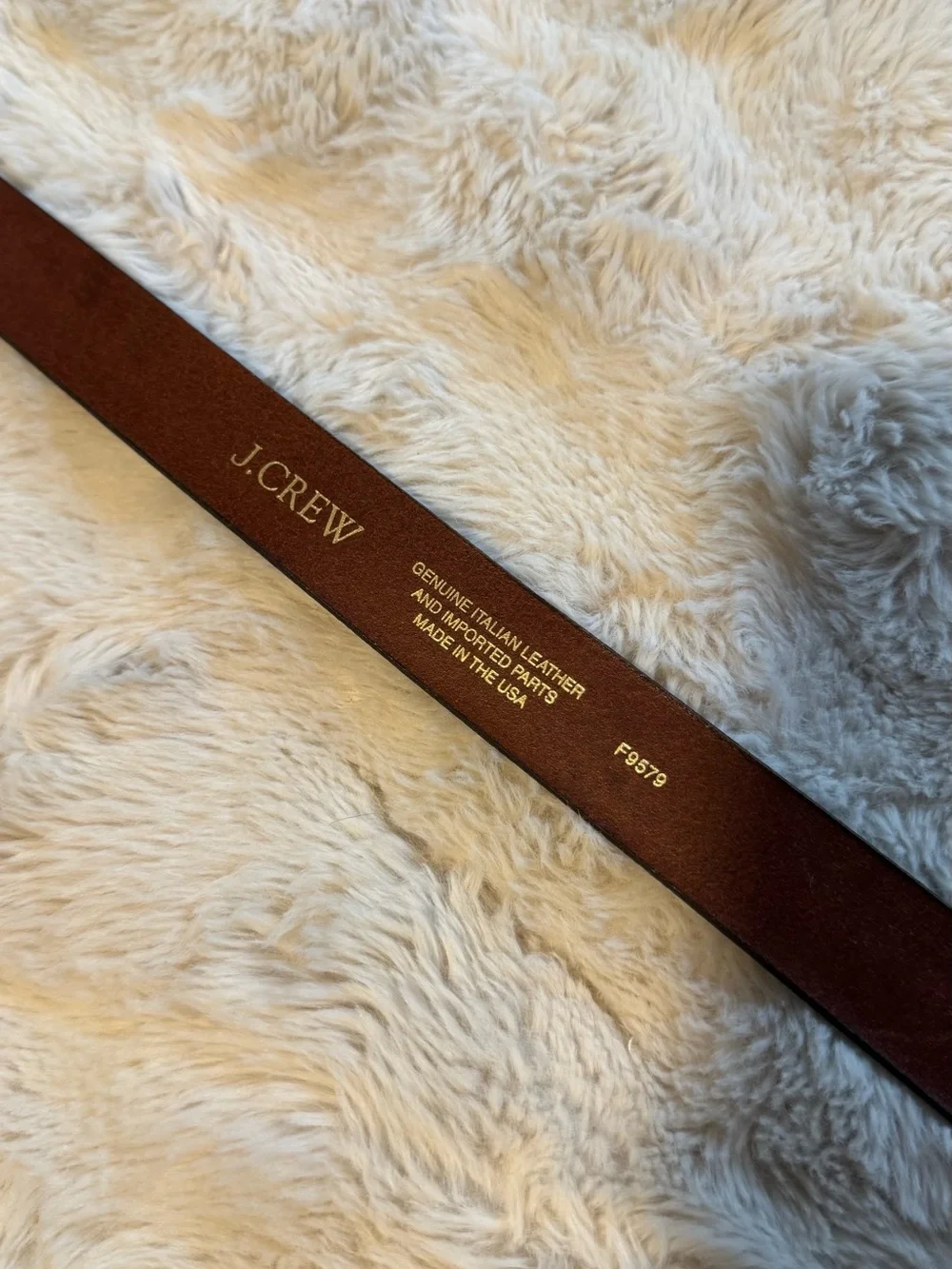 J. Crew Classic Brown Leather Belt with Gold Buckle - women’s medium - Picture 3 of 3